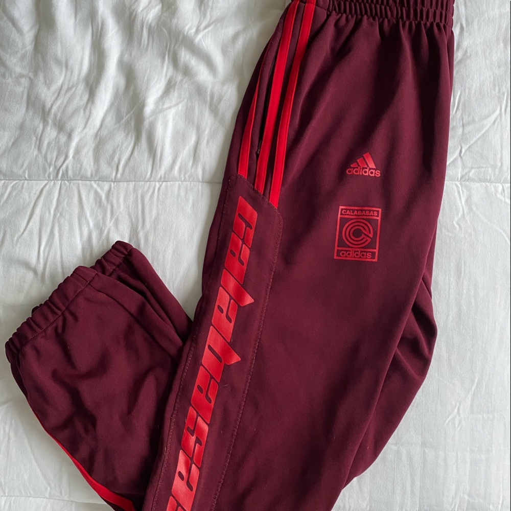 Red Yeezy Adidas Calabasas Sweatpants